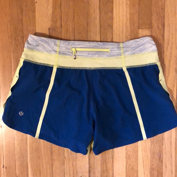 Lululemon blue and green shorts - Picture 2 of 4